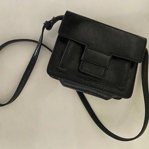 Steven Alan Black Meryl Baguette Crossbody Bag